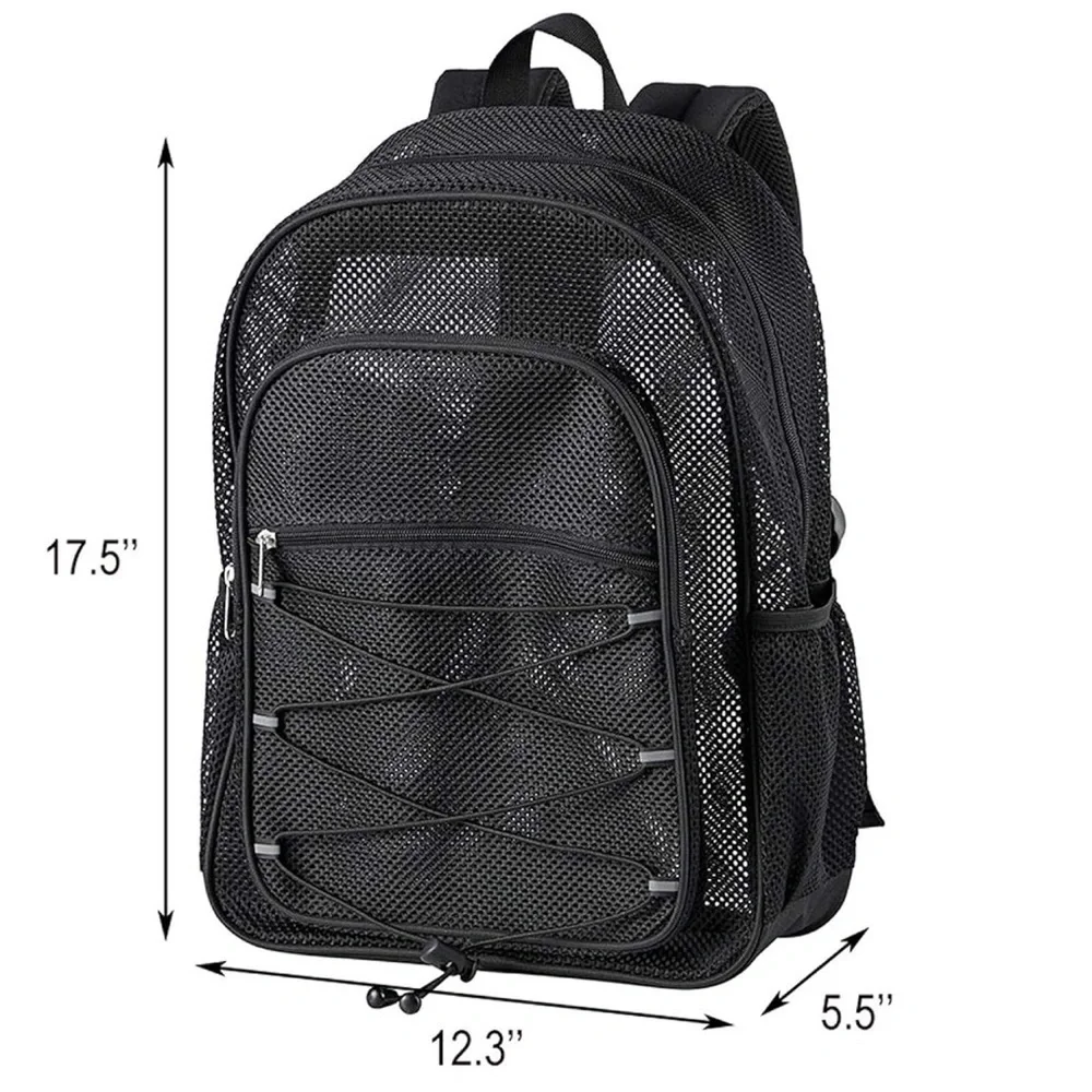 Classic Black Mesh Backpack